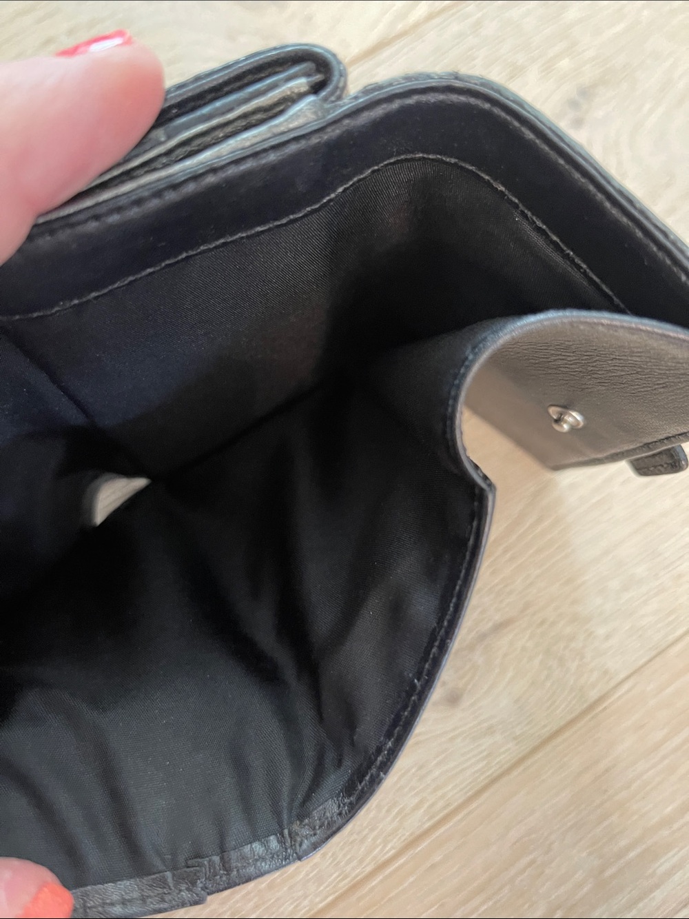 COACH Black Signature Wallet with Metallic Trim - Picture 5 of 5